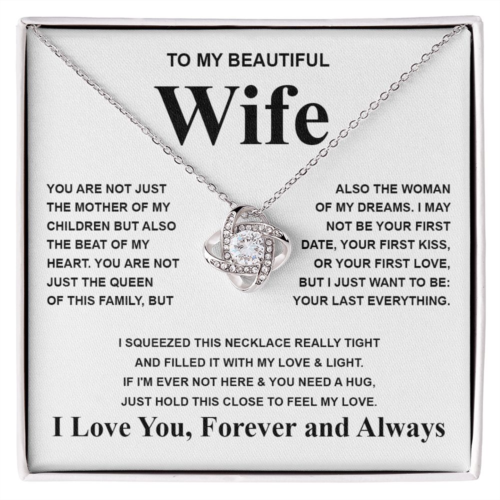 Gifts For Wife Birthday Gifts From Husband Necklace Valentines Days, Necklace for Future Soulmate, Valentine Necklace Jewelry for Wife Necklace Gifts from Husband - Soulmate Gift Necklace with Message Card and Gift Box Love knot Thang