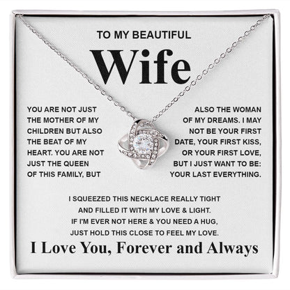 Gifts For Wife Birthday Gifts From Husband Necklace Valentines Days, Necklace for Future Soulmate, Valentine Necklace Jewelry for Wife Necklace Gifts from Husband - Soulmate Gift Necklace with Message Card and Gift Box Love knot Thang