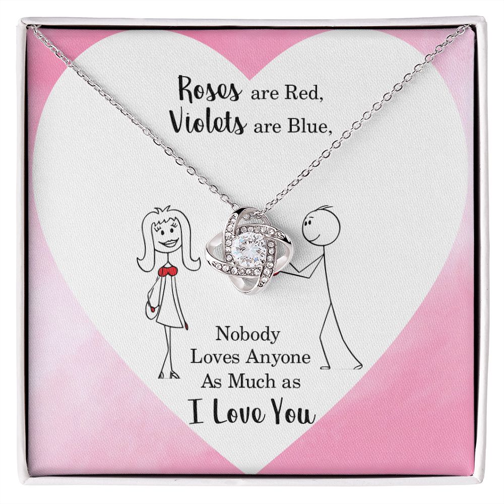 Couples Gifts Necklace To My Better Half Necklace Gifts For My Wife, Happy Anniversary My Love, Love Knot Meaningful Necklace Message Card and Gift Box Styles on Birthday, Christmas, Anniversary Love knot Thang
