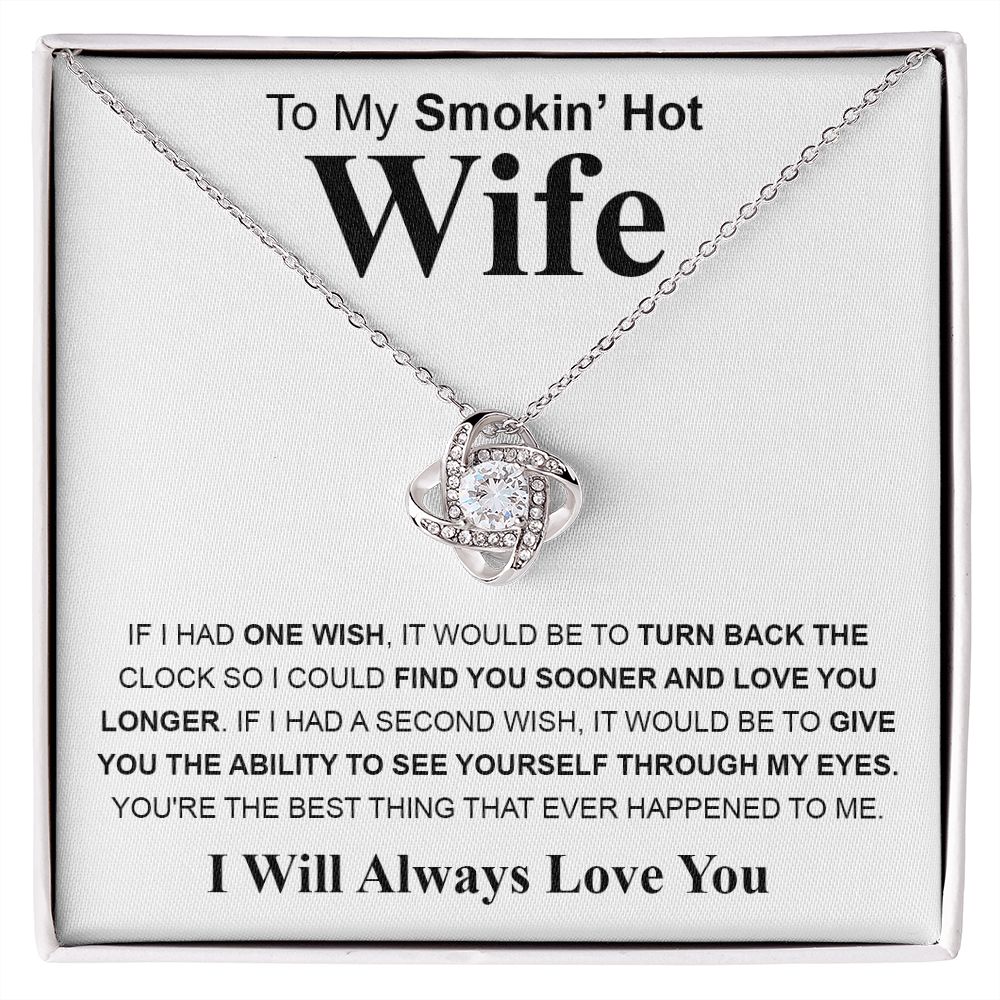 Gifts For Wife Birthday Gifts From Husband Necklace Valentines Day, Necklace for Future Soulmate, Wedding Anniversary Jewelry for Wife Necklace Gifts from Husband - Soulmate Gift Necklace with Message Card and Gift Box Love knot Thang