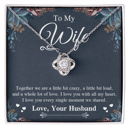 Valentine Gifts To My Soulmate Necklace Gift for Wife from Husband, Soulmate Anniversary Gifts, Gift for Soulmate Necklace Message Card and Necklace Gift Box Gift Box Styles on Birthday, Wedding, Anniversary, Valentine Love knot Thang
