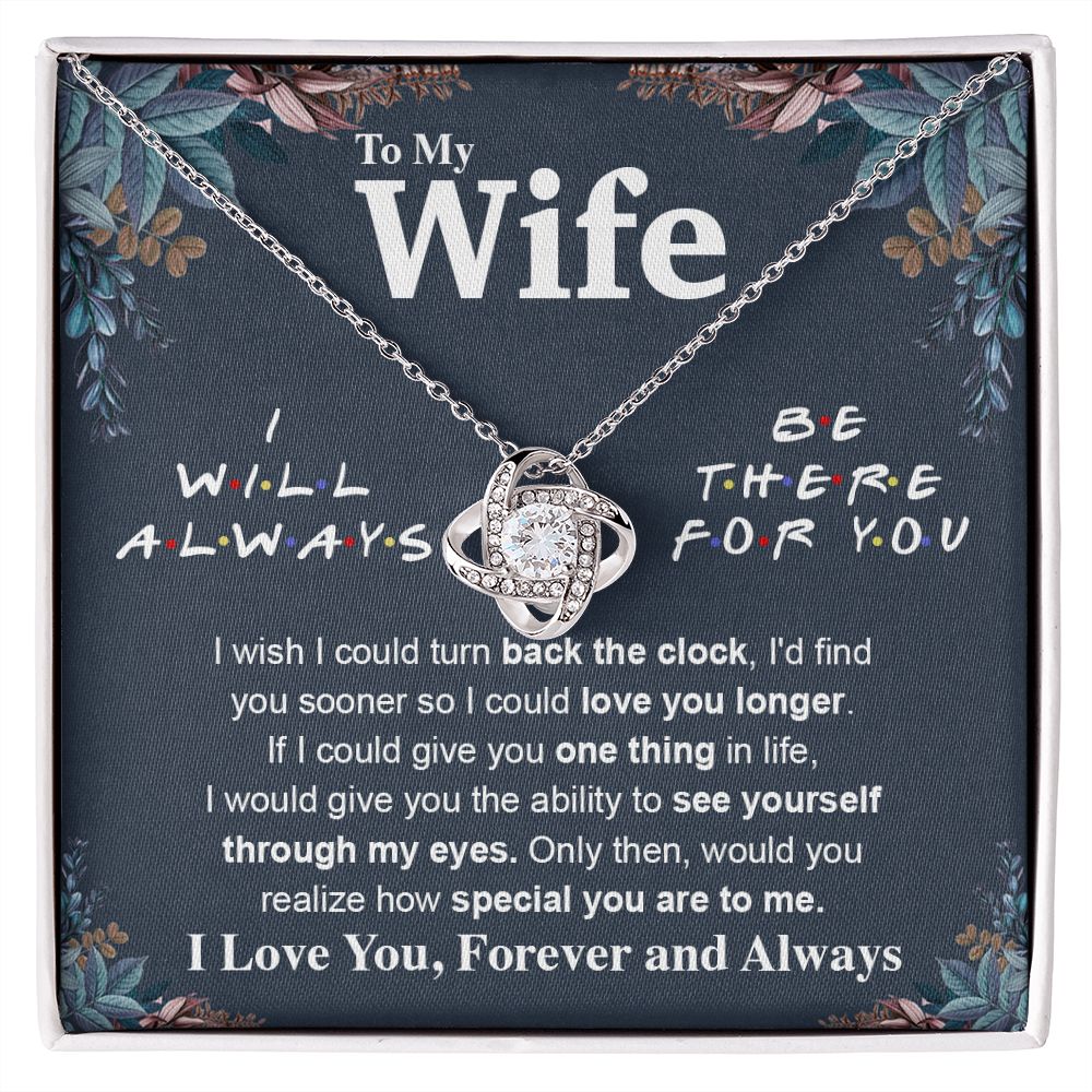 To My Wife Necklace To My Future Wife Necklace Gifts, Promise Necklace For Her, Fiance Gifts For Her, Anniversary Necklace Gifts For Soulmate From Husband With Message Card Box LED, Soulmate Necklace For Women, To My Wife Necklace Love knot Thang
