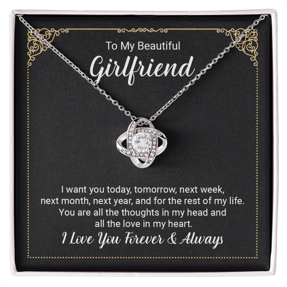 to My Future Wife Necklace, to my Wife, Necklaces For Wife From Husband With, Meaningful Necklace Message Card and Gift Box Styles on Birthday, Christmas, Anniversary  Love knot Thang