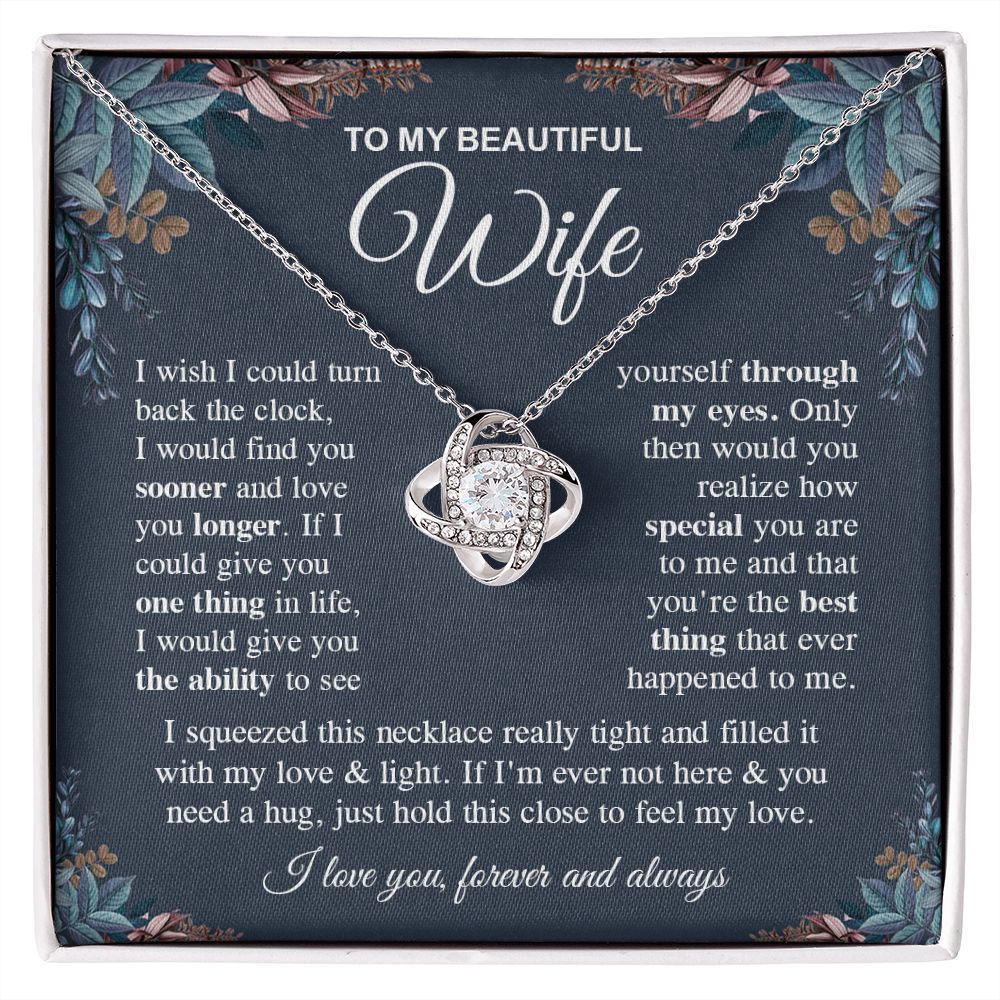 To My Soulmate Necklace Gift for Her, Soulmate Gifts From Husband, Anniversary Gifts For Wife From Husband To My Soulmate Necklace Message Card and Necklace Gift Box Gift Box Styles on Birthday, Wedding, Anniversary, Valentine Love knot Thang