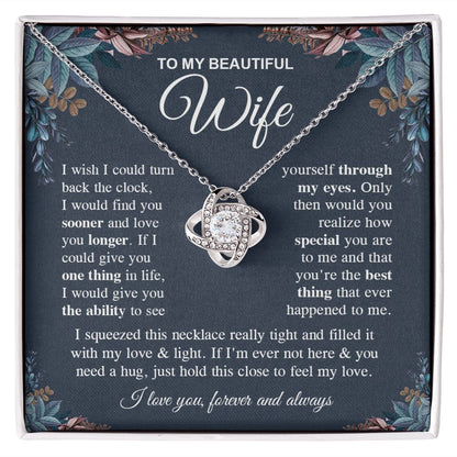 To My Soulmate Necklace Gift for Her, Soulmate Gifts From Husband, Anniversary Gifts For Wife From Husband To My Soulmate Necklace Message Card and Necklace Gift Box Gift Box Styles on Birthday, Wedding, Anniversary, Valentine Love knot Thang