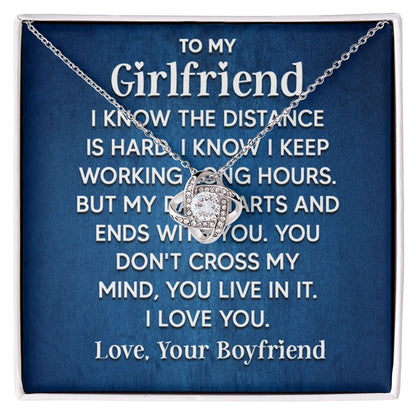 Couples Gifts Soulmate Necklace Gifts From Husband, Wedding Anniversary Jewelry For Wife From Husband, Wife Birthday Gifts From Husband, To My Unbiological Sister Message Card and Gift Box styles On Birthday, Christmas, Anniversary  Love knot Thang