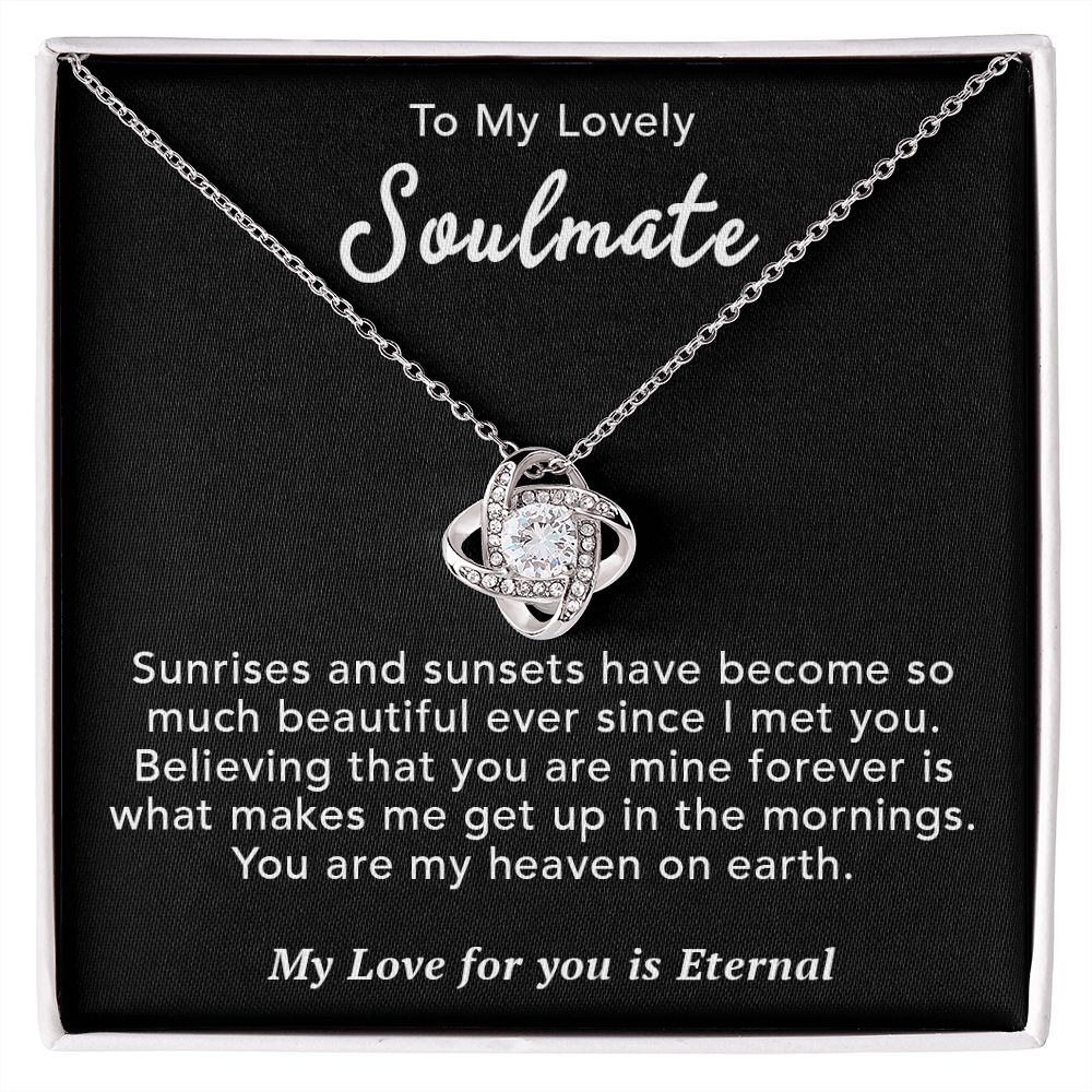 To My Lovely Wife Necklace Gift From Husband To My Badass Wife Pendant Valentine Jewelry with Message Card and Gift Box. Gift for Wife. Necklace Gift Set for Wife Necklace Gifts Box Gift Box Styles Love knot Thang