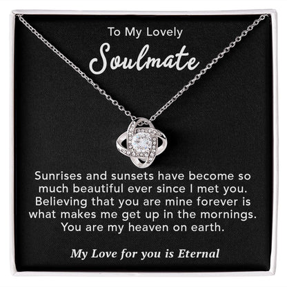 To My Lovely Wife Necklace Gift From Husband To My Badass Wife Pendant Valentine Jewelry with Message Card and Gift Box. Gift for Wife. Necklace Gift Set for Wife Necklace Gifts Box Gift Box Styles Love knot Thang