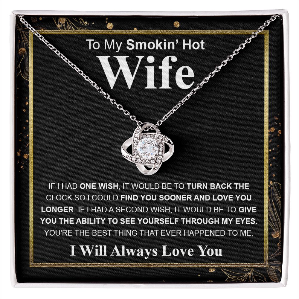 Gifts For Wife Birthday Gifts From Husband Necklace Valentines Day, Necklace for Future Soulmate, Valentine Necklace Jewelry for Wife Necklace Gifts from Husband - Soulmate Gift Necklace with Message Card and Gift Box Love knot Thang