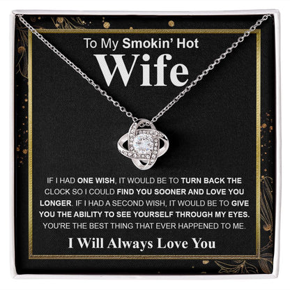Gifts For Wife Birthday Gifts From Husband Necklace Valentines Day, Necklace for Future Soulmate, Valentine Necklace Jewelry for Wife Necklace Gifts from Husband - Soulmate Gift Necklace with Message Card and Gift Box Love knot Thang