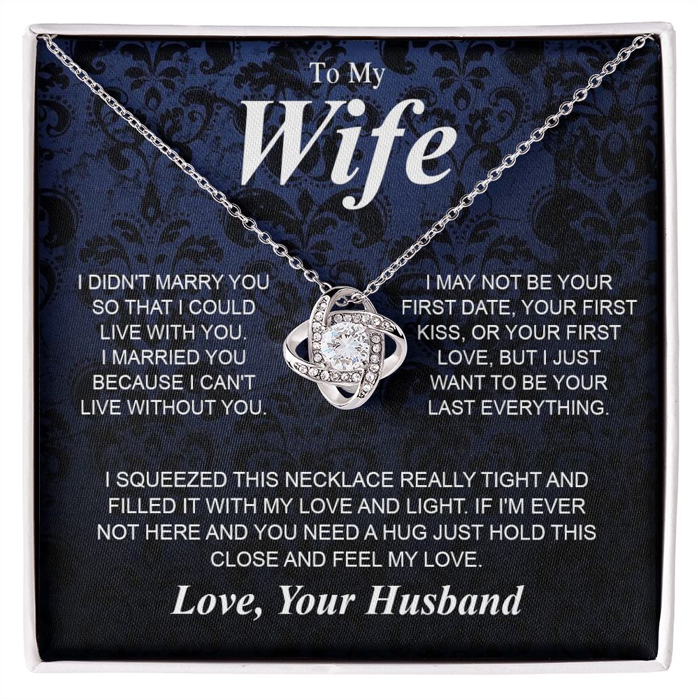 To My Soulmate Necklace Gifts for Wife from Husband, Soulmate Valentine Gifts, Gift for Soulmate Necklace Message Card and Necklace Gift Box Gift Box Styles on Birthday, Wedding, Anniversary, Valentine Love knot Thang
