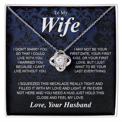To My Soulmate Necklace Gifts for Wife from Husband, Soulmate Valentine Gifts, Gift for Soulmate Necklace Message Card and Necklace Gift Box Gift Box Styles on Birthday, Wedding, Anniversary, Valentine Love knot Thang