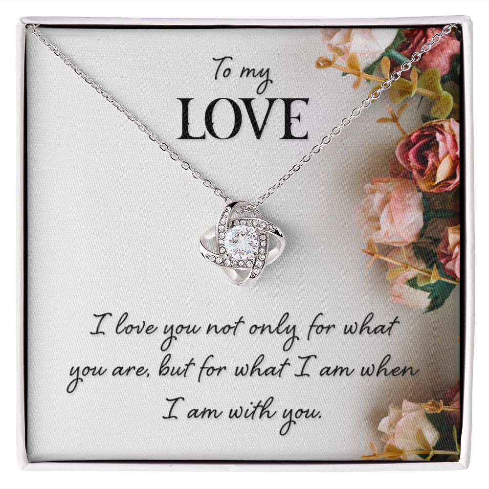 To My Love Necklace I Love You Not Only Gifts For Her Unique Necklaces For Wife From Valentines Day Anniversary Birthday For Her, Love Knot Meaningful Necklace Message Card and Gift Box Styles on Birthday, Christmas, Anniversary Love knot Thang