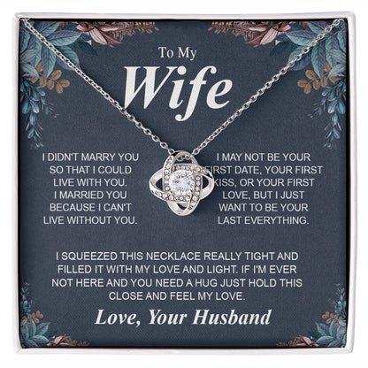 Valentine Gifts To My Soulmate Necklace Gifts for Wife from Husband, Soulmate Anniversary Gifts, Gift for Soulmate Necklace Message Card and Necklace Gift Box Gift Box Styles on Birthday, Wedding, Anniversary, Valentine Love knot Thang