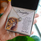 To My Daughter Gifts From Lion Dad, Father Daughter Gift, Daughter Necklace From Dad, Dad And Daughter, Necklace Gifts From Dad To Daughters, Lion Daughter Necklace, Necklace Message Card and Gift Box Styles on Birthday, Christmas, Valentine LOVE KNOT