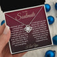 To My Soulmate Necklace For Women, Couple Gifts For Girlfriend, Valentine Christmas Presents For Girlfriend, Valentine Necklace Gifts For Wife, Women Romantic Jewelry For Her Vanlentine Day's Message Card and Gift Box Styles LOVE KNOT