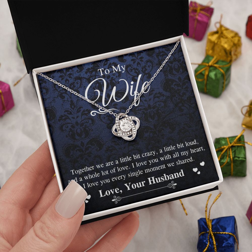 Valentine Gifts To My Soulmate Necklace Gifts for Wife from Husband, Wife Anniversary Gifts, Gift for Soulmate Necklace Message Card and Necklace Gift Box Gift Box Styles on Birthday, Wedding, Anniversary, Valentine Love knot Thang