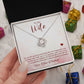 Couples Gifts,My Wife Girlfriend Necklace Gifts From Husband, Wedding Anniversary Jewelry For Wife From Husband, Wife Birthday From Husband, To My Beautiful Wife Girlfriend Message Card and Gift Box styles On Birthday, Christmas, Anniversary  Love knot Th