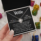 To My Wife Necklace To My Future Wife Necklace Gifts, Promise Necklace For Her, Fiance Gifts For Her, Valentine Gifts For Soulmate From Husband With Message Card Box LED, Soulmate Necklace For Women, To My Wife Necklace Love knot Thang