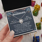 To My Soulmate Necklace To My Future Wife Necklace Gifts, Promise Necklace For Her, Fiance Gifts For Her, Anniversary Necklace Gifts For Soulmate From Husband With Message Card Box LED, Soulmate Necklace For Women, To My Wife Necklace Love knot Thang