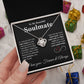 To My Beautiful Soulmate Necklace My Last Everything, Promise Necklace For Her, Fiance Gifts For Her, Valentine Gifts For Future Wife With Message Card Box LED, Soulmate Necklace For Women, To My Wife Necklace Love knot Thang