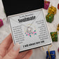 My Beautiful Soulmate Necklace To My Future Wife Gifts, Promise Necklace For Her, Fiance Gifts For Her, Valentine Gifts For Soulmate From Husband With Message Card Box LED, Soulmate Necklace For Women, To My Wife Necklace Love knot Thang