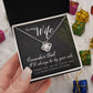 To My Wife Necklace Romantic Gifts For Her Unique Necklaces For Wife From Husband Cute Valentines Day Anniversary For Wife, Love Knot Meaningful Necklace Message Card and Gift Box Styles on Birthday, Christmas, Anniversary Love knot Thang