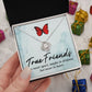 To My True Girlfriend Necklace, Brother to Sister, Birthday For Sister from Brother, Love Knot Meaningful Necklace Message Card and Gift Box Styles on Birthday, Christmas, Anniversary Love knot Thang