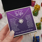 To My Beautiful Wife Necklace Gifts for Her, Soulmate for Wife Birthday Gifts from Husband, Valentine for Women, Soulmate Gifts, Message Card and Necklace Gifts Box Gift Box Styles on Birthday, Wedding, Anniversary, Valentine Love knot Thang