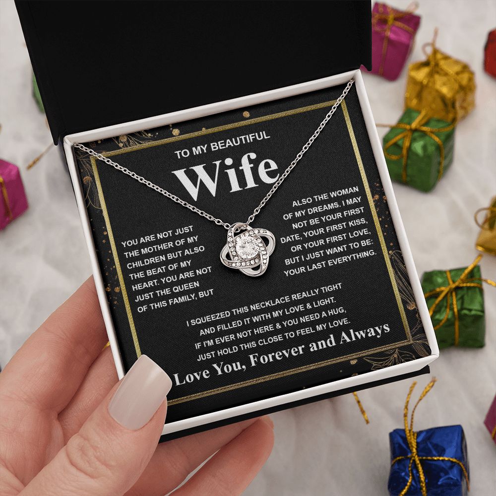Gifts For Wife Birthday Gifts From Husband Necklace Valentines Days, Necklace for Future Soulmate, Valentine Wedding Jewelry for Wife Necklace Gifts from Husband - Soulmate Gift Necklace with Message Card and Gift Box Love knot Thang