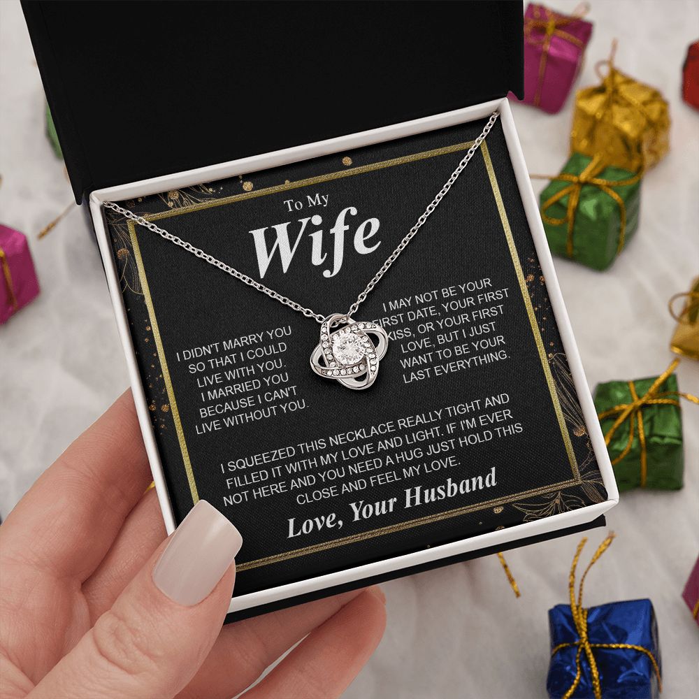 Valentine Gifts To My Soulmate Necklace Gifts for Wife from Husband, Soulmate Valentine Gifts, Gift for Soulmate Necklace Message Card and Necklace Gift Box Gift Box Styles on Birthday, Wedding, Anniversary, Valentine Love knot Thang