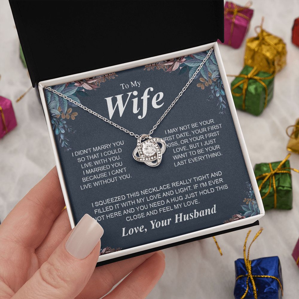 Valentine Gifts To My Soulmate Necklace Gifts for Wife from Husband, Soulmate Anniversary Gifts, Gift for Soulmate Necklace Message Card and Necklace Gift Box Gift Box Styles on Birthday, Wedding, Anniversary, Valentine Love knot Thang