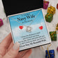 Couples Gifts, To My Navy Wife Necklace Gifts From Husband, Wedding Anniversary Jewelry For Wife From Husband, Wife Birthday From Husband, To My Soulmate Message Card and Gift Box styles On Birthday, Christmas, Anniversary  Love knot Thang