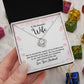 Couples Gifts Necklace To My Beautiful Wife Necklace Gifts For My Wife, Love Knot Meaningful Necklace Message Card and Gift Box Styles on Birthday, Christmas, Anniversary Love knot Thang