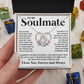 Couples Gifts Necklace To My Soulmate Necklace Valentine Christmas Jewelry Romantic Gifts For My Wife Pendant Jewelry with Message Card and Box Necklaces for Women Valentines Day Happy Anniversary Wedding Present Love knot Thang