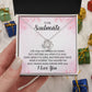 To My Soulmate Necklace for her Jewelry For Her Couples Gifts Necklaces For Soul Mate Christmas Jewelry, Love Knot Meaningful Necklace Message Card and Gift Box Styles on Birthday, Christmas, Anniversary Love knot Thang