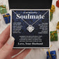 Soulmate Necklace Gift From Husband To My Badass Wife Valentines Day Anniversary Jewelry with Message Card and Gift Box. Gift for Wife. Necklace Gift Set for Wife Message Card and Necklace Gifts Box Gift Box Styles Love knot Thang