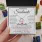 My Beautiful Soulmate Necklace Future Wife Gifts, Promise Necklace For Her, Fiance Gifts For Her, Valentine Birthday Gifts For Future Wife With Message Card Box LED, Soulmate Necklace For Women, To My Wife Necklace Love knot Thang