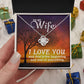 Birthday For Wife, Love Necklace Gifts For Wife From Husband, To My Soulmate Necklace For Women, To My Wife Necklace Wedding Anniversary, Love Knot Meaningful Necklace Message Card and Gift Box Styles on Birthday, Christmas, Anniversary Love knot Thang