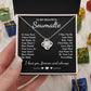 To My Beautiful Soulmate Necklace Gifts, Soulmate for Wife Birthday Gifts from Husband, Valentine for Women, Soulmate Gifts, Message Card and Necklace Gifts Box Gift Box Styles on Birthday, Wedding, Anniversary, Valentine Love knot Thang
