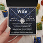 To My Wife Necklace To My Future Wife Necklace Gifts, Promise Necklace For Her, Fiance Gifts For Her, Valentine Necklace Gifts For Soulmate From Husband With Message Card Box LED, Soulmate Necklace For Women, To My Wife Necklace Love knot Thang