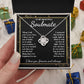 To My Beautiful Soulmate Necklace Gift for Her, Soulmate for Wife Valentine Gifts from Husband, Wedding for Women, Soulmate Gifts, Message Card and Necklace Gifts Box Gift Box Styles on Birthday, Wedding, Anniversary, Valentine Love knot Thang