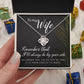 To My Wife Necklace Romantic Gifts For Her Unique Necklaces For Wife From Husband Cute Valentines Day Anniversary For Wife, Love Knot Meaningful Necklace Message Card and Gift Box Styles on Birthday, Christmas, Anniversary Love knot Thang