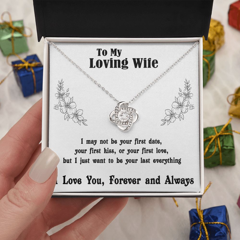 Soulmate Necklace For Women, Soulmate Gifts For Her, Future Wife Necklace, Necklaces For Girlfriend, To My Wife Necklace, Wife Necklace From Husband Necklace Message Card and Gift Box Styles on Birthday, Christmas, Valentine Love knot Thang