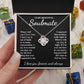 To My Beautiful Soulmate Necklace Gifts for Her, Soulmate for Wife Birthday Gifts from Husband, Valentine for Women, Soulmate Gifts, Message Card and Necklace Gifts Box Gift Box Styles on Birthday, Wedding, Anniversary, Valentine Love knot Thang