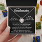 To My Soulmate Necklace To My Future Wife Necklace Gifts, Promise Necklace For Her, Fiance Gifts For Her, Valentine Gifts For Soulmate From Husband With Message Card Box LED, Soulmate Necklace For Women, To My Wife Necklace Love knot Thang