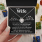 To My Wife Necklace To My Future Wife Necklace Gifts, Promise Necklace For Her, Fiance Gifts For Her, Valentine Gifts For Soulmate From Husband With Message Card Box LED, Soulmate Necklace For Women, To My Wife Necklace Love knot Thang