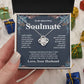 Soulmate Necklace Gift From Husband To My Badass Wife Valentines Days Anniversary Jewelry with Message Card and Gift Box. Gift for Wife. Necklace Gift Set for Wife Message Card and Necklace Gifts Box Gift Box Styles Love knot Thang