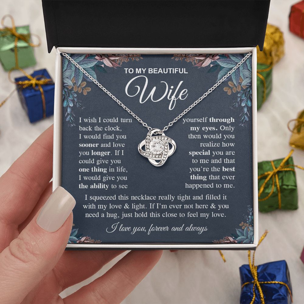 To My Soulmate Necklace Gift for Her, Soulmate Gifts From Husband, Anniversary Gifts For Wife From Husband To My Soulmate Necklace Message Card and Necklace Gift Box Gift Box Styles on Birthday, Wedding, Anniversary, Valentine Love knot Thang