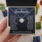 To My Beautiful Soulmate Necklace Gift for Her, Soulmate for Wife Birthday Gifts from Husband, Wedding for Women, Soulmate Gifts, Message Card and Necklace Gifts Box Gift Box Styles on Birthday, Wedding, Anniversary, Valentine Love knot Thang